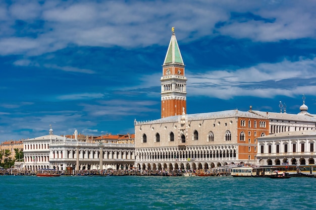 View from the sea to Venice in summer day Italia