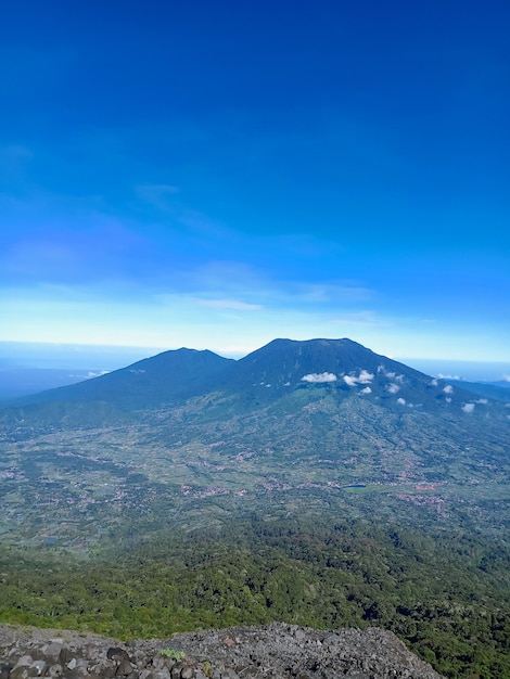 view from top marapi mountain in indonesia pemandangan dari gunung marapi sumatera barat