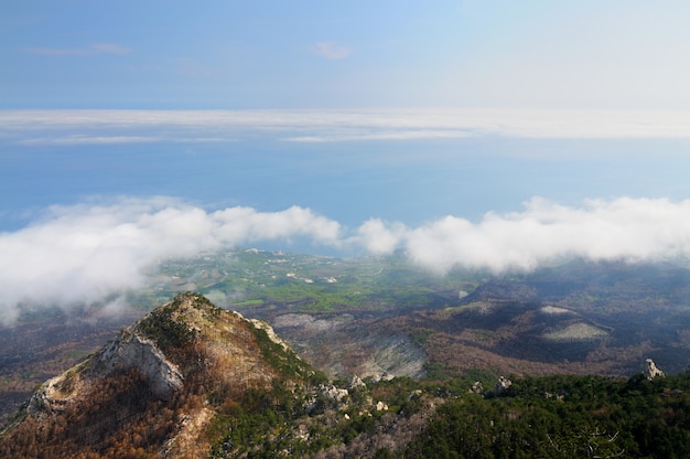 View from top of mountain Ai-Petri