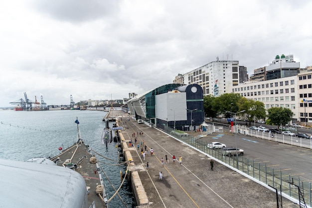 View from the top of the sea port of the city of Salvador Bahia