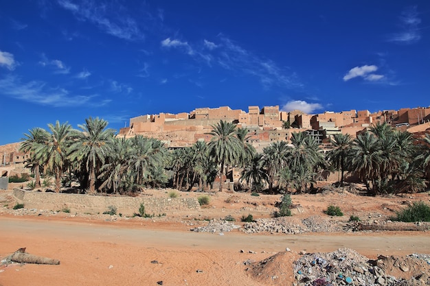 View on Ghardaia city in Sahara desert of Algeria