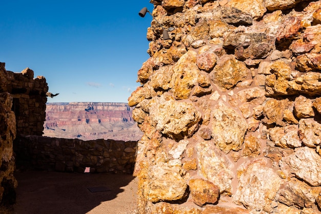 View of grand Canyon from South Rim in the Winter.