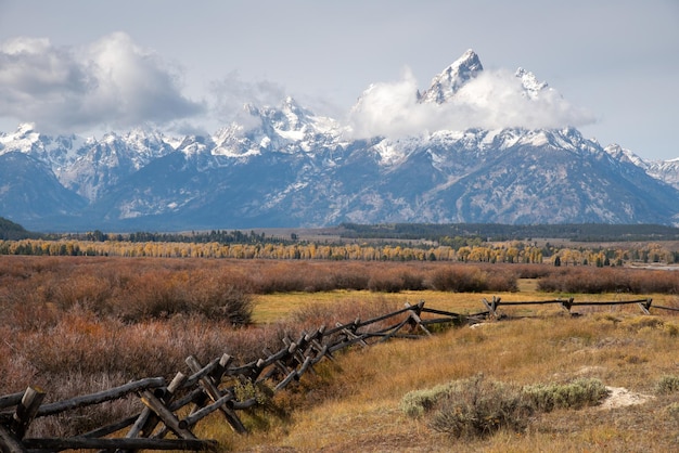 View of the Grand Teton Mountain Range