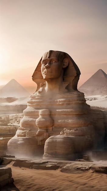 View of great sphinx