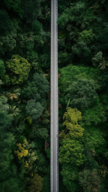 View of green lush rnforest in costa rica