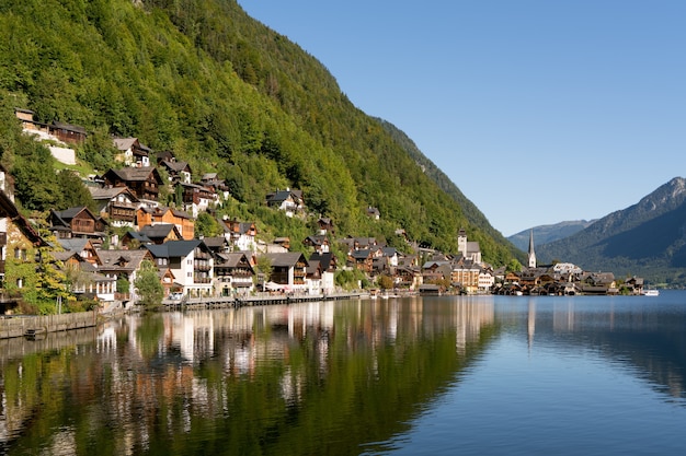 View of Hallstatt from Hallstatt Lake