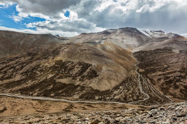 View of himalayas near tanglang la pass