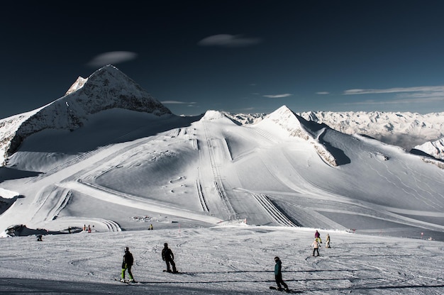 View of the Hintertux Glacier near Mayrhofen.