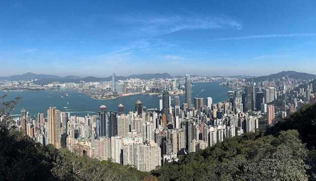 View of Hong Kong from The Peak The Peak or Victoria Peak is a summit of a hill located at HongKong