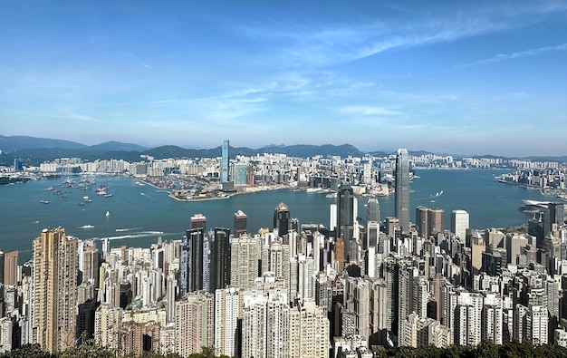 View of Hong Kong from The Peak The Peak or Victoria Peak is a summit of a hill located at HongKong