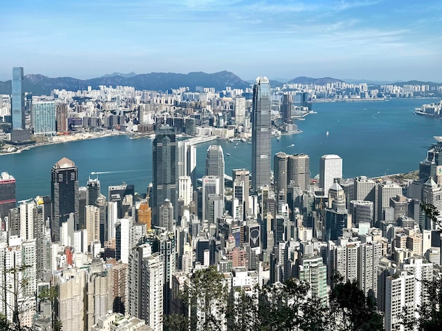 View of Hong Kong from The Peak The Peak or Victoria Peak is a summit of a hill located at HongKong