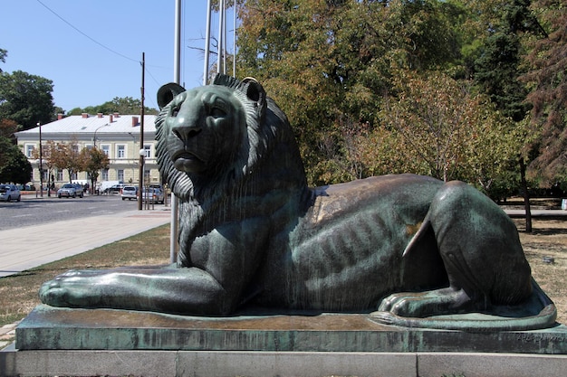 Photo view of horse statue