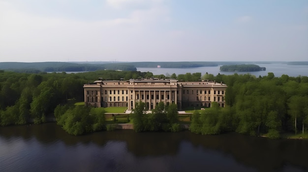 A view of the house from the lake