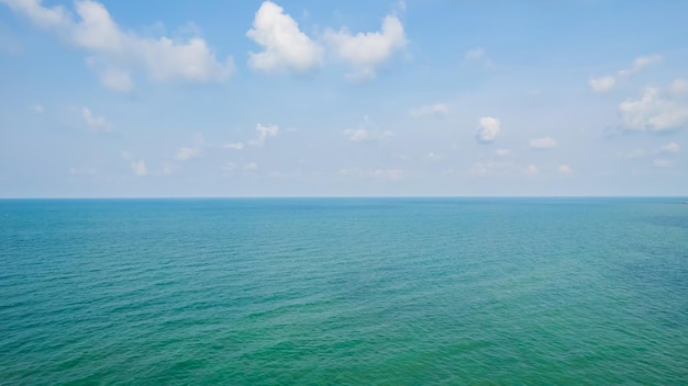 View of island from drone angleChanthaburi province of thailandHigh angle of sea