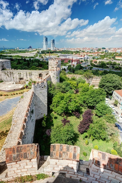 View of Istanbul from tower of Yedikule Fortress