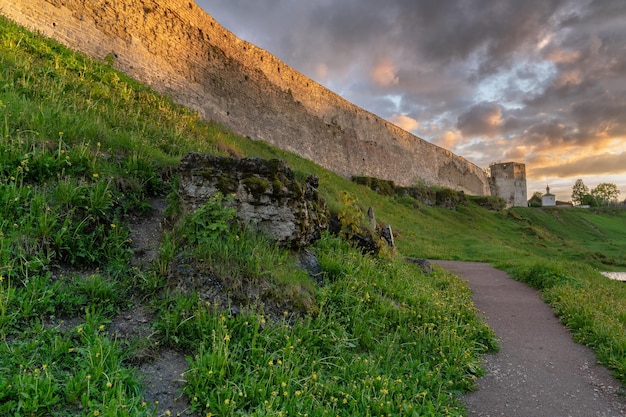 A view of the Izborsk fortress Pskov regionRussia