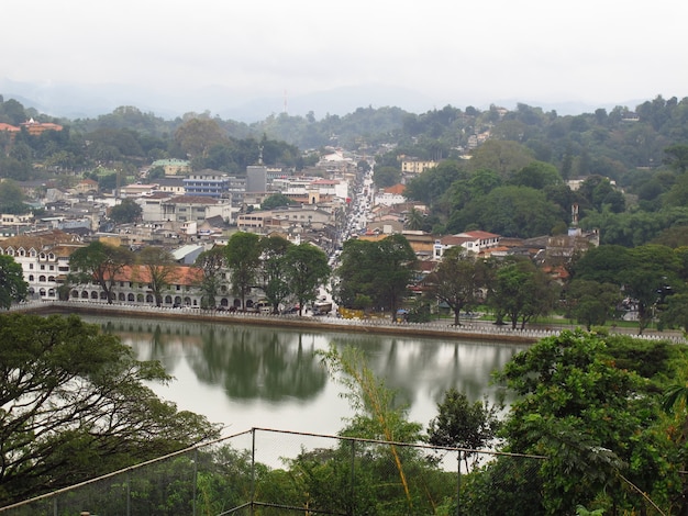 The view on Kandy Lake, Sri Lanka