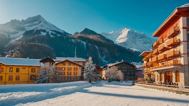 Photo view of kaprun austria winter