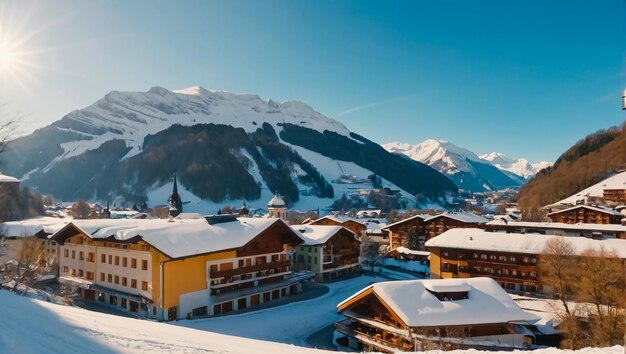 Photo view of kaprun austria winter