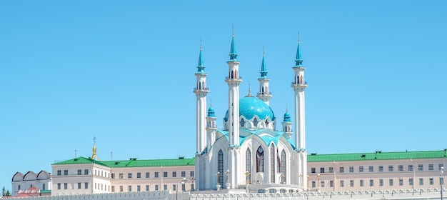 View of the Kazan Kremlin and Kul Sharif mosque