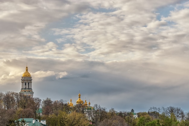 View of Kiev Pechersk Lavra or the Kiev Monastery of the Caves in Kyiv, Ukraine.