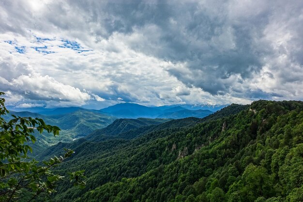 View of the LagoNaki plateau in Adygea The Caucasus Mountains Russia 2021