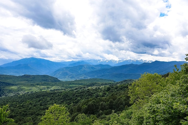 View of the LagoNaki plateau in Adygea The Caucasus Mountains Russia 2021