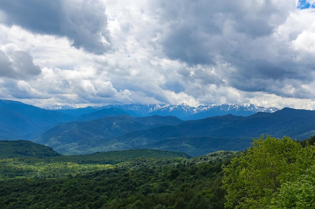 View of the LagoNaki plateau in Adygea The Caucasus Mountains Russia 2021