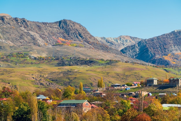 View of Lahij village in Azerbaijan