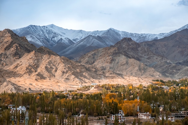 View of landscape in Leh Ladakh District ,Norther part of India