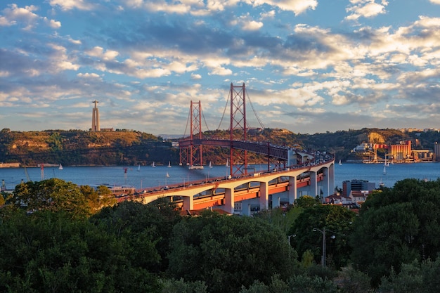 View of lisbon from miradouro do bairro do alvito viewpoint lisbon portugal