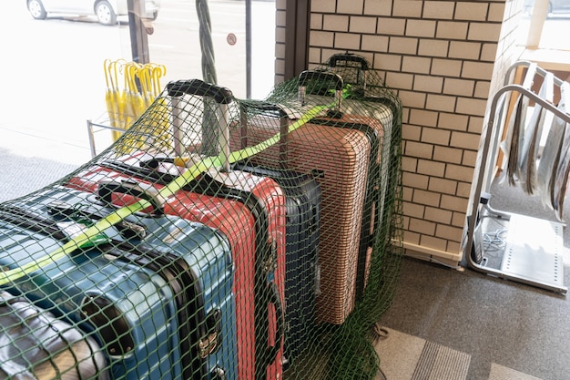 View of luggage drop at the hotel and use net for safety