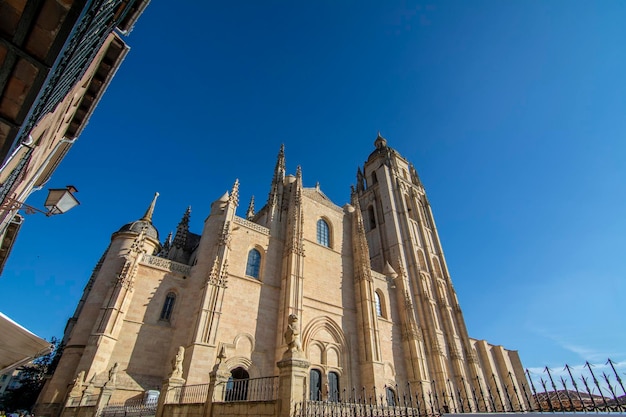 View on majectic Cathedral in Segovia Spain