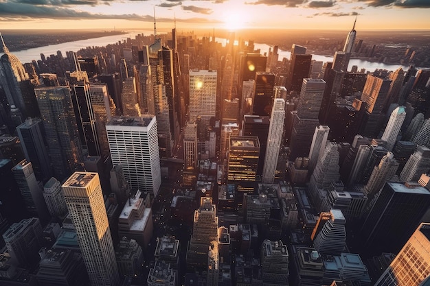 A view of manhattan from the empire state building