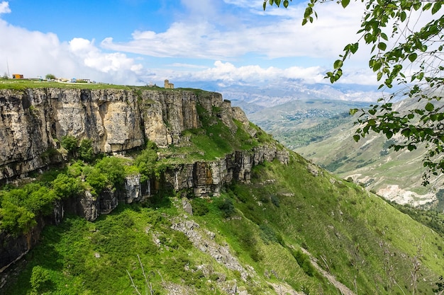 View of the Matlas plateau Khunzakhsky district Dagestan Russia 2021