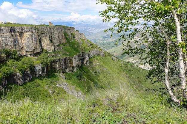 View of the Matlas plateau Khunzakhsky district Dagestan Russia 2021