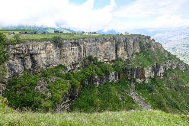 View of the Matlas plateau Khunzakhsky district Dagestan Russia 2021