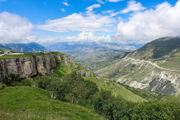 View of the Matlas plateau Khunzakhsky district Dagestan Russia 2021