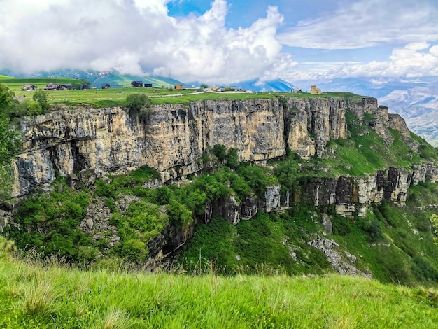 View of the Matlas plateau Khunzakhsky district Dagestan Russia 2021