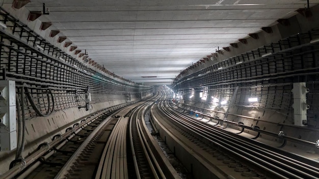 View of the metro tunnel under construction