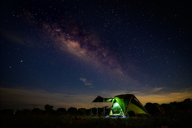 The view of the Milky Way and the stars in the sky