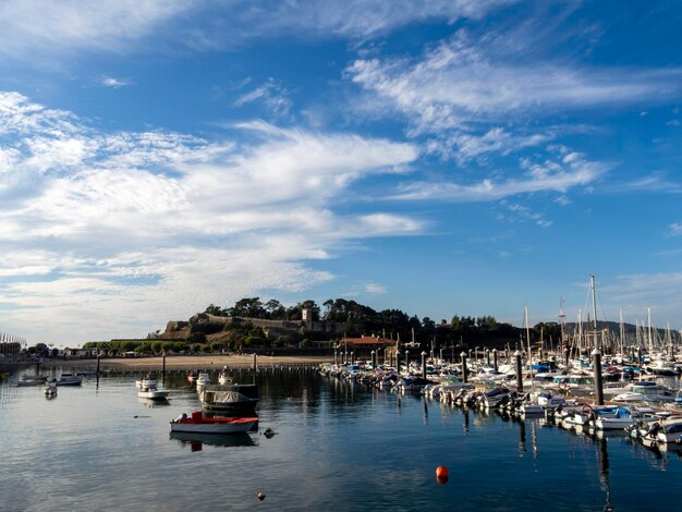 Photo view of the monterreal castle in the town of baiona from the 12th to 16th centuries