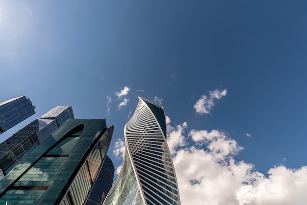 A view of the Moscow International Business Center  in Moscow, Russia. 