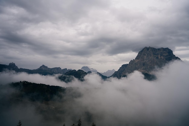 view of mount Civetta in Dolonites Italy