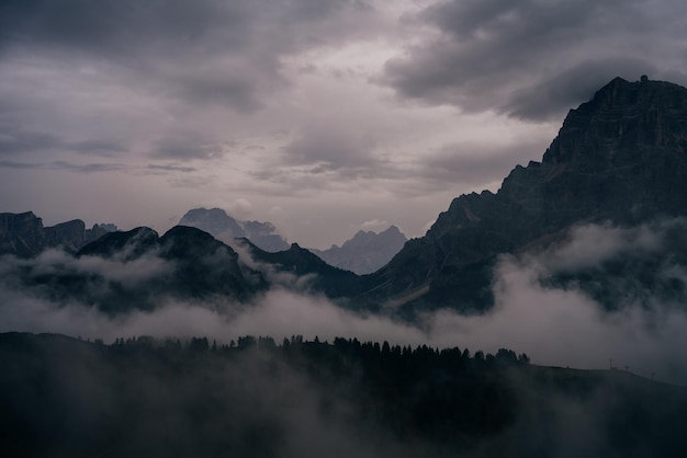 view of mount Civetta in Dolonites Italy