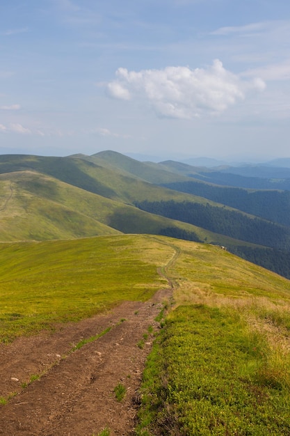 View of the mountains in Carpathians Ukraine xA