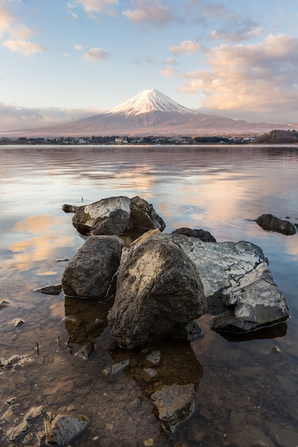 View of Mt.Fuji at sunrise 