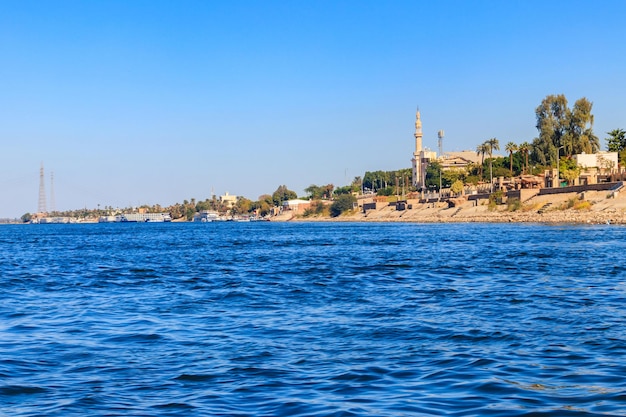 View of Nile river in Luxor Egypt