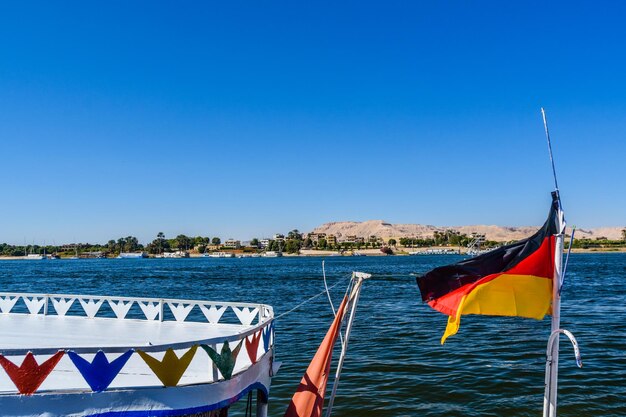 View of the Nile river in Luxor Egypt