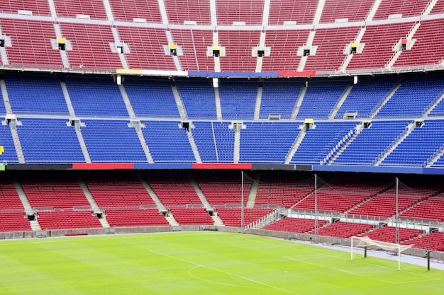 Photo view of nou camp stadium in barcelona